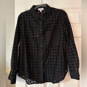 EVEREVE Eyelet Button Shirt